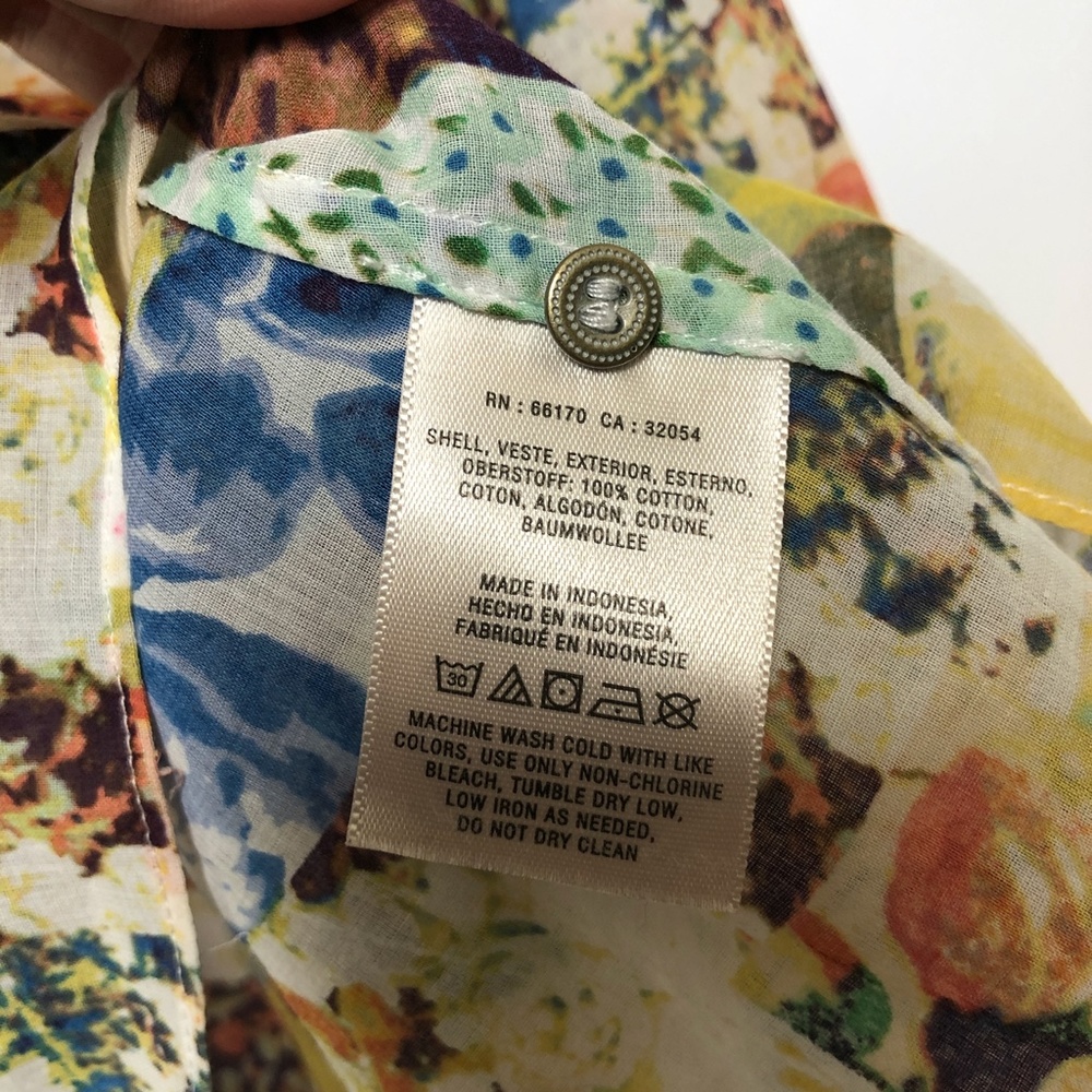 Anthropologie Maeve Floral Abella Pintuck SZ 0 - Picture 15 of 15